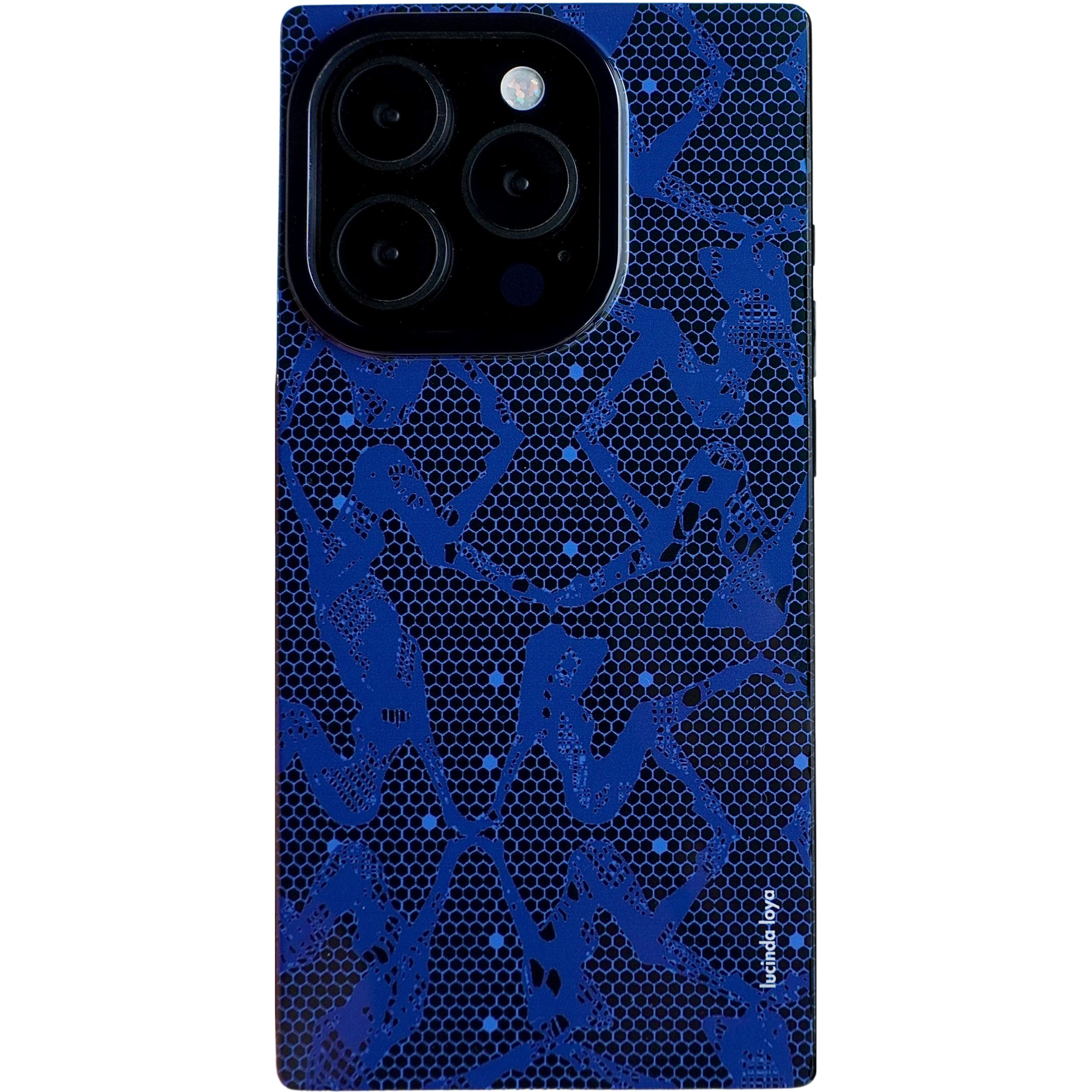 LLI Square Pinup Lace iPhone Case - Navy