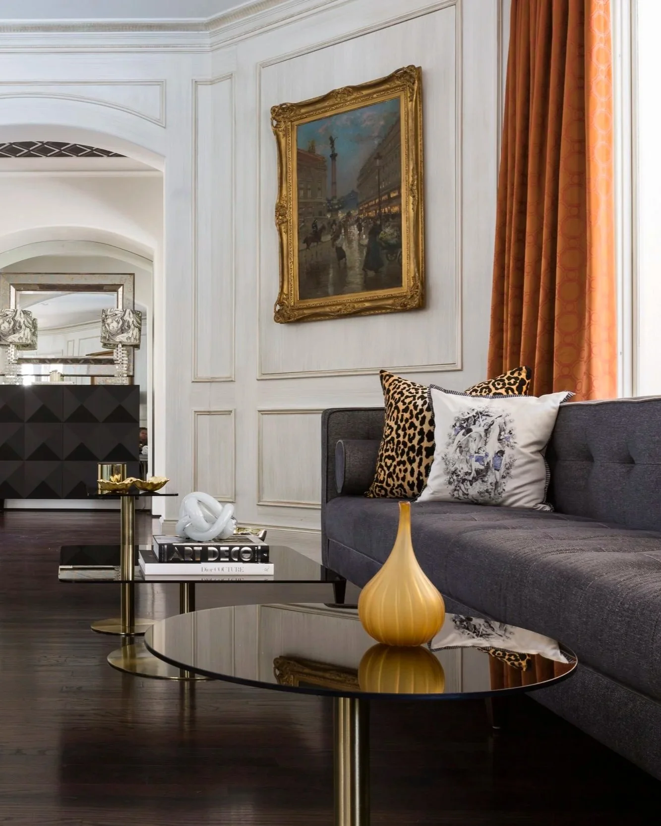 High-end Houston residential interior design blending contemporary architecture, curated art, and refined neutral furnishings at Saddlebranch.